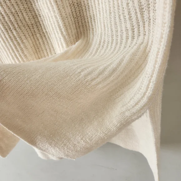 Lou & Grey Off White Knit Tunic Sweater Medium - Picture 6 of 8